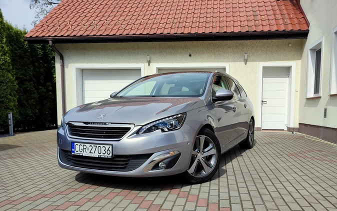 Peugeot 308 cena 37899 przebieg: 147194, rok produkcji 2014 z Gąbin małe 781